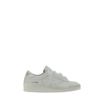 Golden Goose White Goatskin Low Top Sneakers