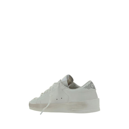Golden Goose White Goatskin Low Top Sneakers