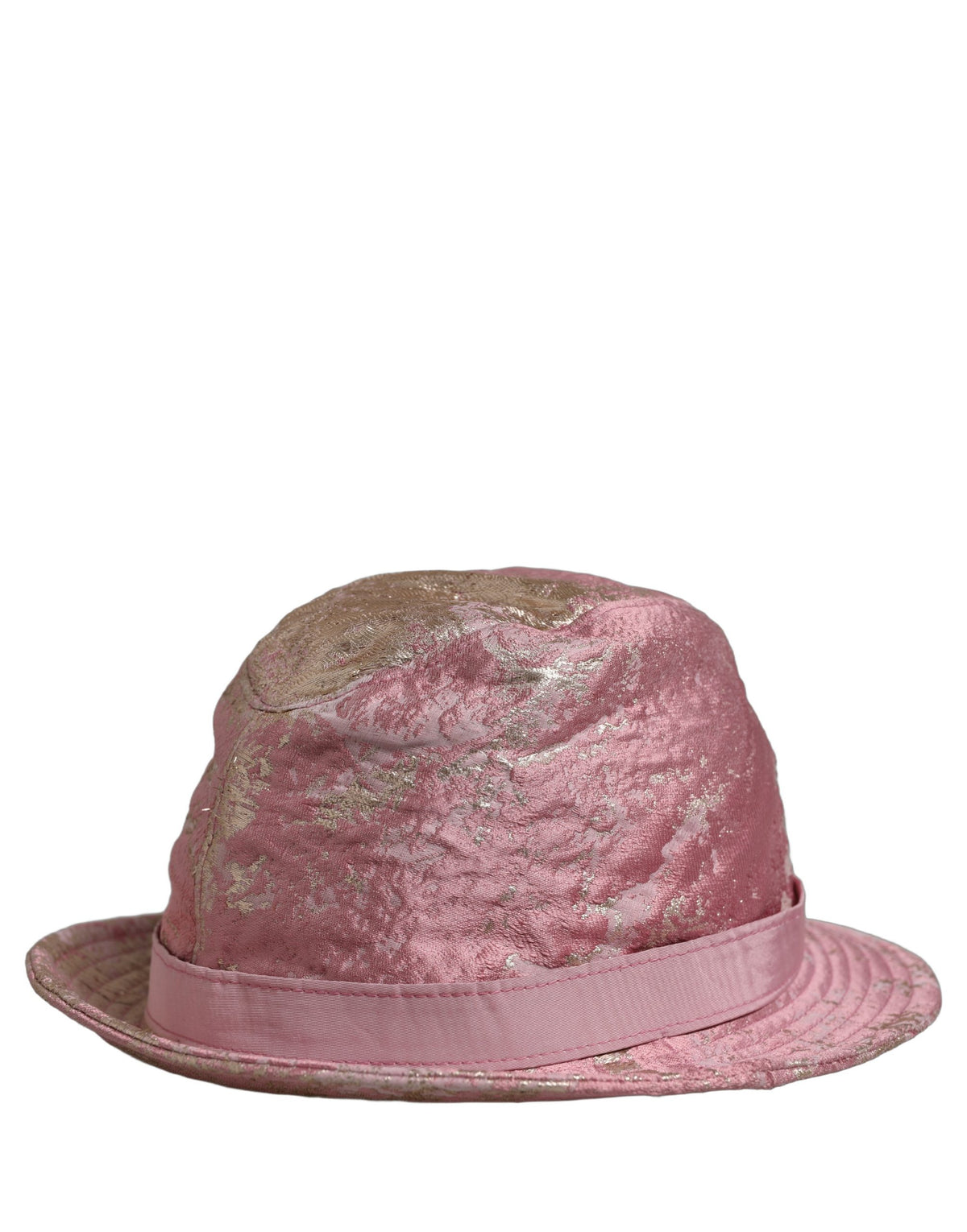 Dolce & Gabbana Rosa Metallic Jacquard-Muster Fischerhut
