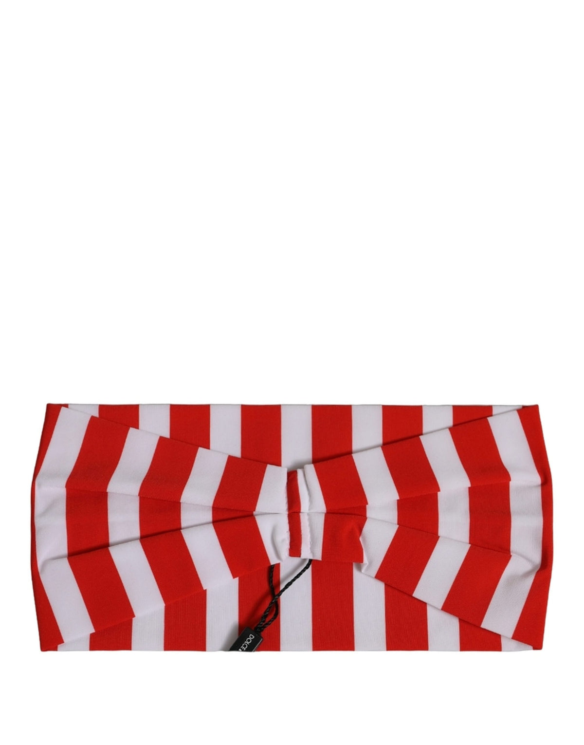 Dolce & Gabbana Rot Weiß Gestreift Nylon Head Wrap Einheitsgröße Haarband
