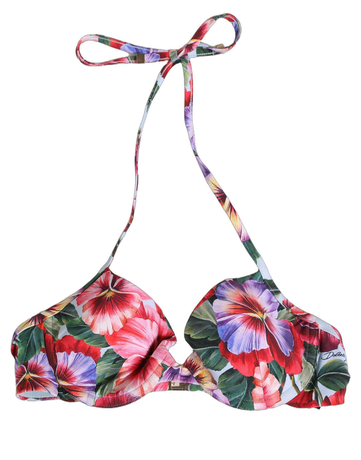 Dolce & Gabbana Top Mehrfarbiger Blumendruck Beachwear Bikini