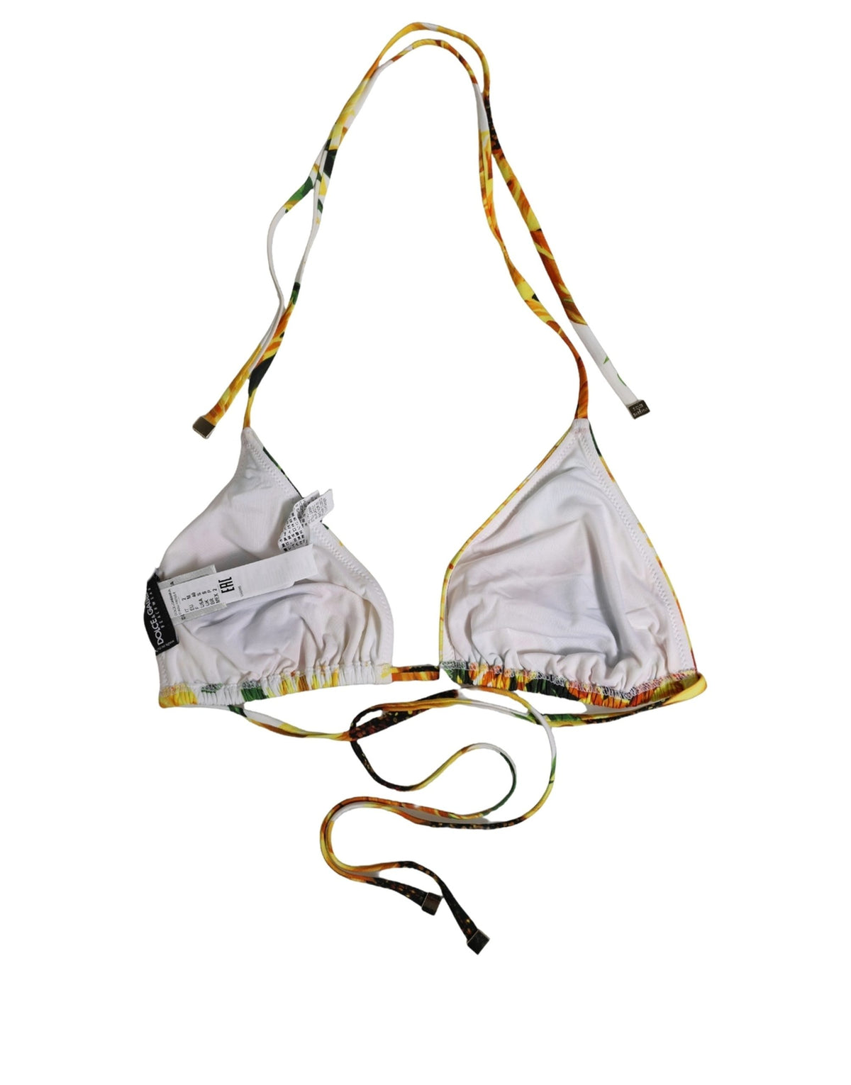 Dolce & Gabbana Mehrfarbiges Blumen-Neckholder-Bikinioberteil