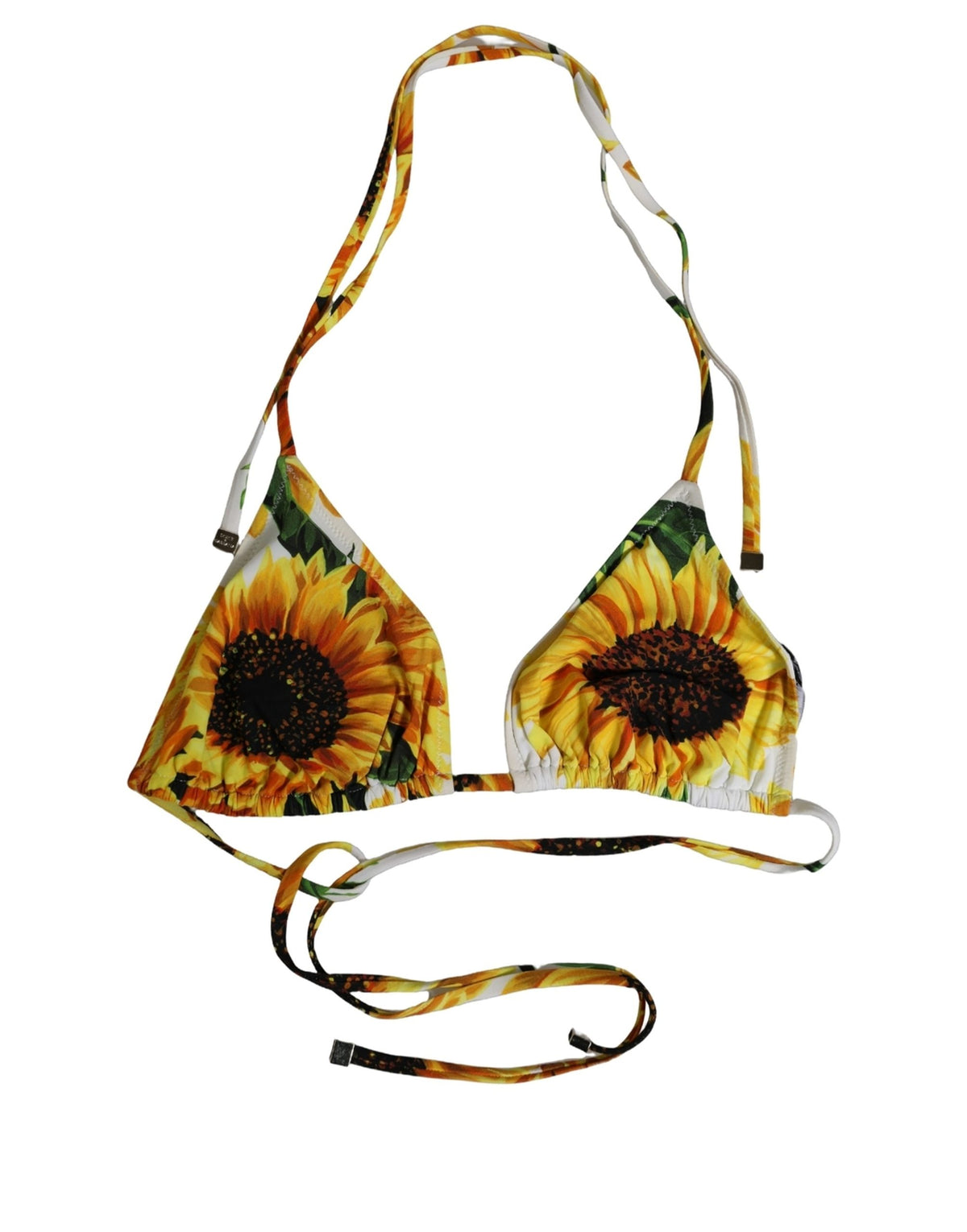 Dolce & Gabbana Mehrfarbiges Blumen-Neckholder-Bikinioberteil