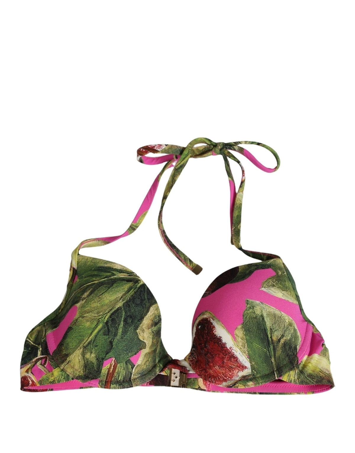 Dolce & Gabbana Fuchsiafarbenes Bikinioberteil mit Feigenprint