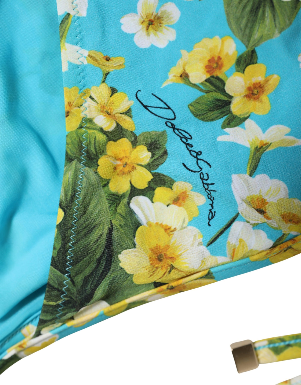 Dolce & Gabbana Badehose mit blauem Blumenmuster aus Nylon