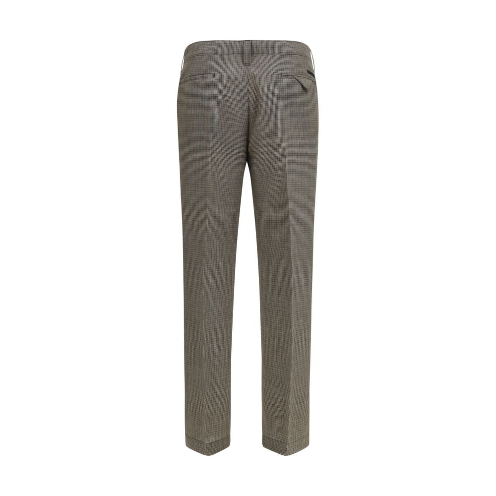 Prada Brown Wool Oves Aries Dress Pants