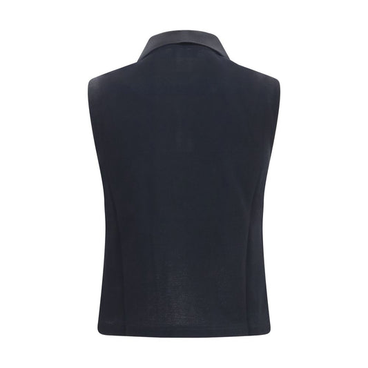Saint Laurent Black Recycled Cotton Polo Shirt