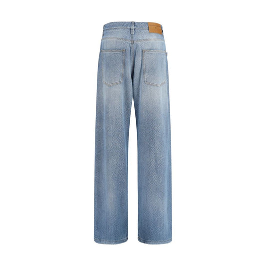 Ermanno Scervino Blue Cotton Relaxed Fit Jeans