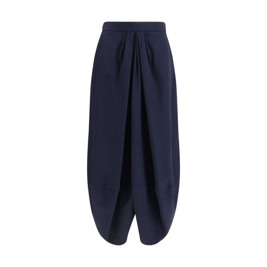 Giorgio Armani Blue Silk Long Skirt