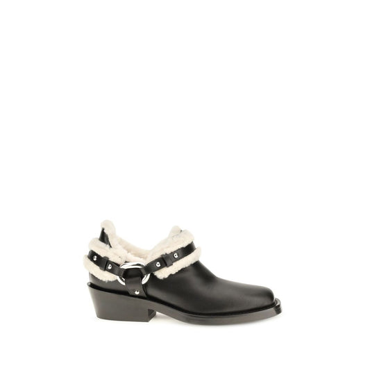 Rabanne Black Calf Leather Bos Taurus Ankle Boots