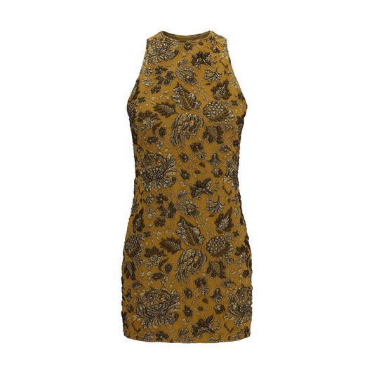 Saint Laurent Brown Polyamide Cocktail Dress