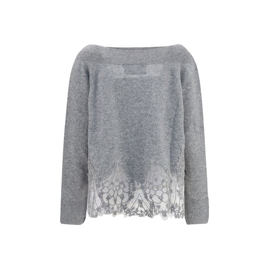 Ermanno Scervino Gray Cashmere Sweater