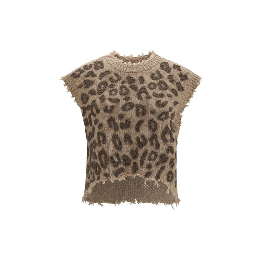 R13 Beige Cashmere Sleeveles Sweater
