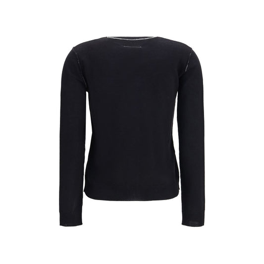 MM6 Black Wool Oves Aries Cardigan