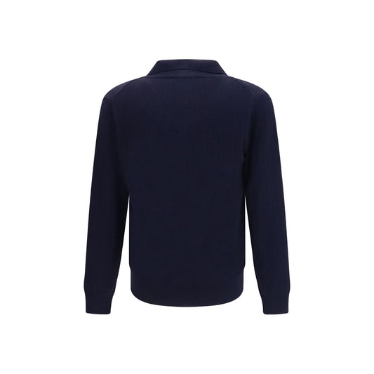 Brooksfield Blue Wool Oves Aries Cardigan