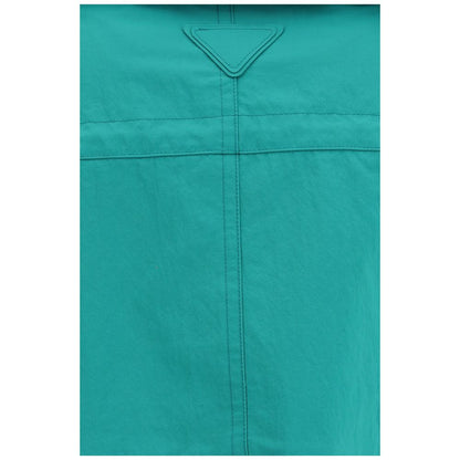 Prada Blue Nylon Coat