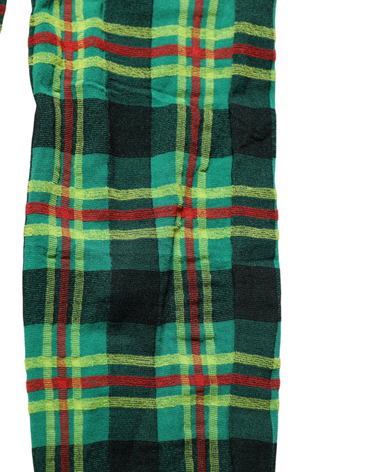 Dolce & Gabbana Multicolor Plaid Tights Stocking Pantyhose Socks