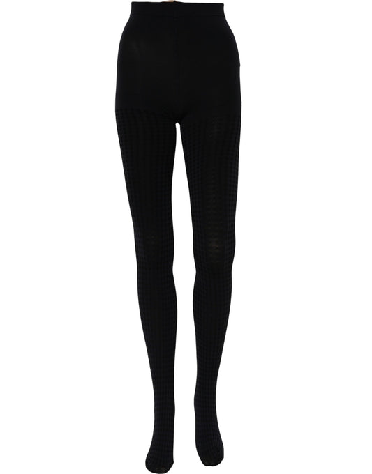 Dolce & Gabbana Black Nylon Tights Stocking Pantyhose Socks