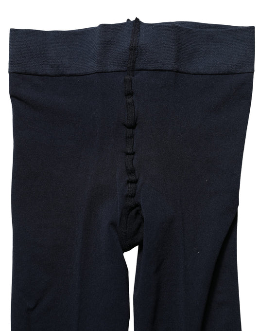 Dolce & Gabbana Dark Blue Nylon Sheer Tights Stockings Socks