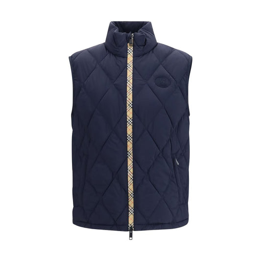 Burberry Blue Polyamide Sleeveless Jacket