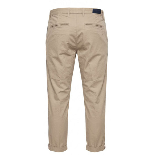 Trussardi Jeans Beige Cotton Men Pants