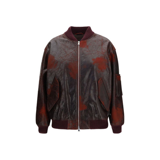 Valstar Bordeaux Leather Bomber