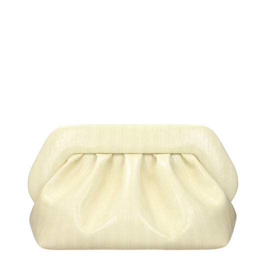 THEMOIRè Beige Leather Clutch Bag