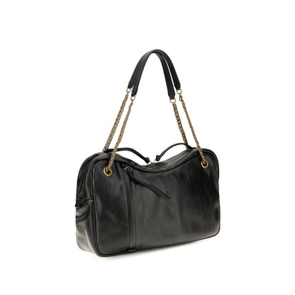 Vivienne Westwood Black Calf Leather Bos Taurus Shoulder Bag