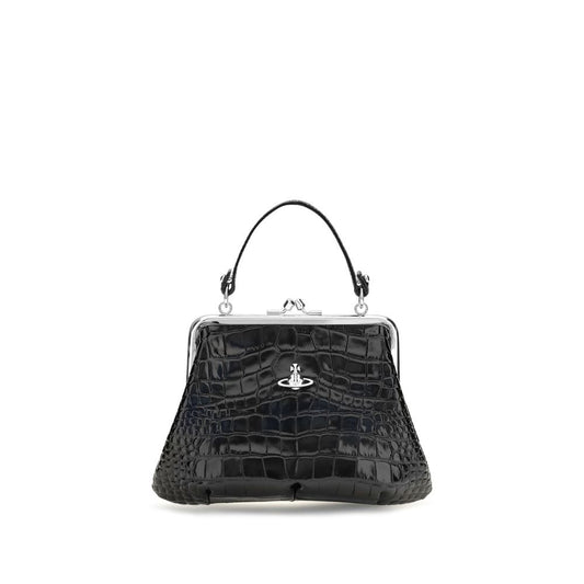 Vivienne Westwood Black Calf Leather Bos Taurus Shoulder Bag