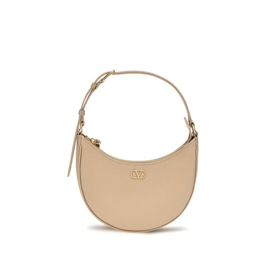 Valentino Garavani Beige Calf Leather Bos Taurus Shoulder Bag