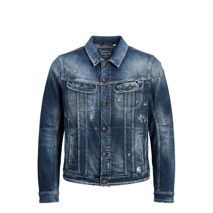 Jack & Jones Blue Cotton Men's Denim Jacket