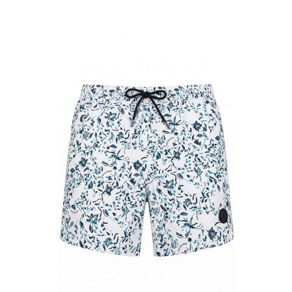 Trussardi Beachwear Weiße Polyester-Badeshorts für Herren