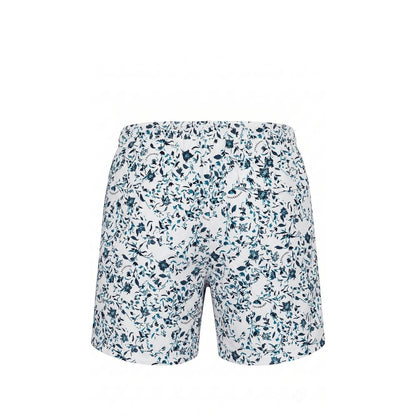 Trussardi Beachwear Weiße Polyester-Badeshorts für Herren