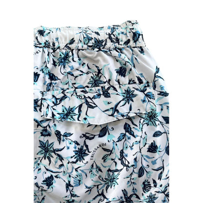 Trussardi Beachwear Weiße Polyester-Badeshorts für Herren