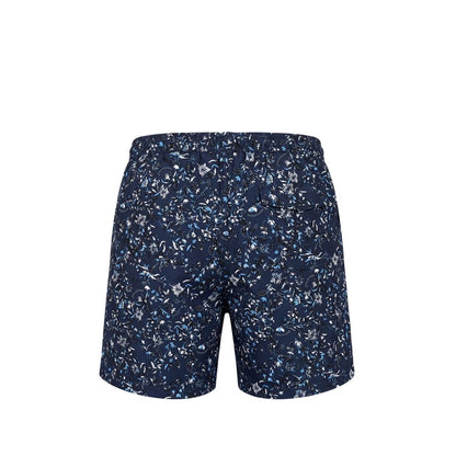 Trussardi Beachwear Blaue Polyester-Badeshorts für Herren