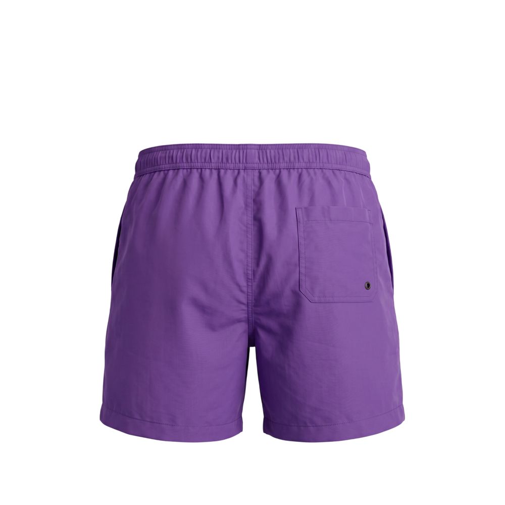 Trussardi Beachwear Lila Polyester Herren Badeshorts