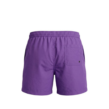 Trussardi Beachwear Lila Polyester Herren Badeshorts