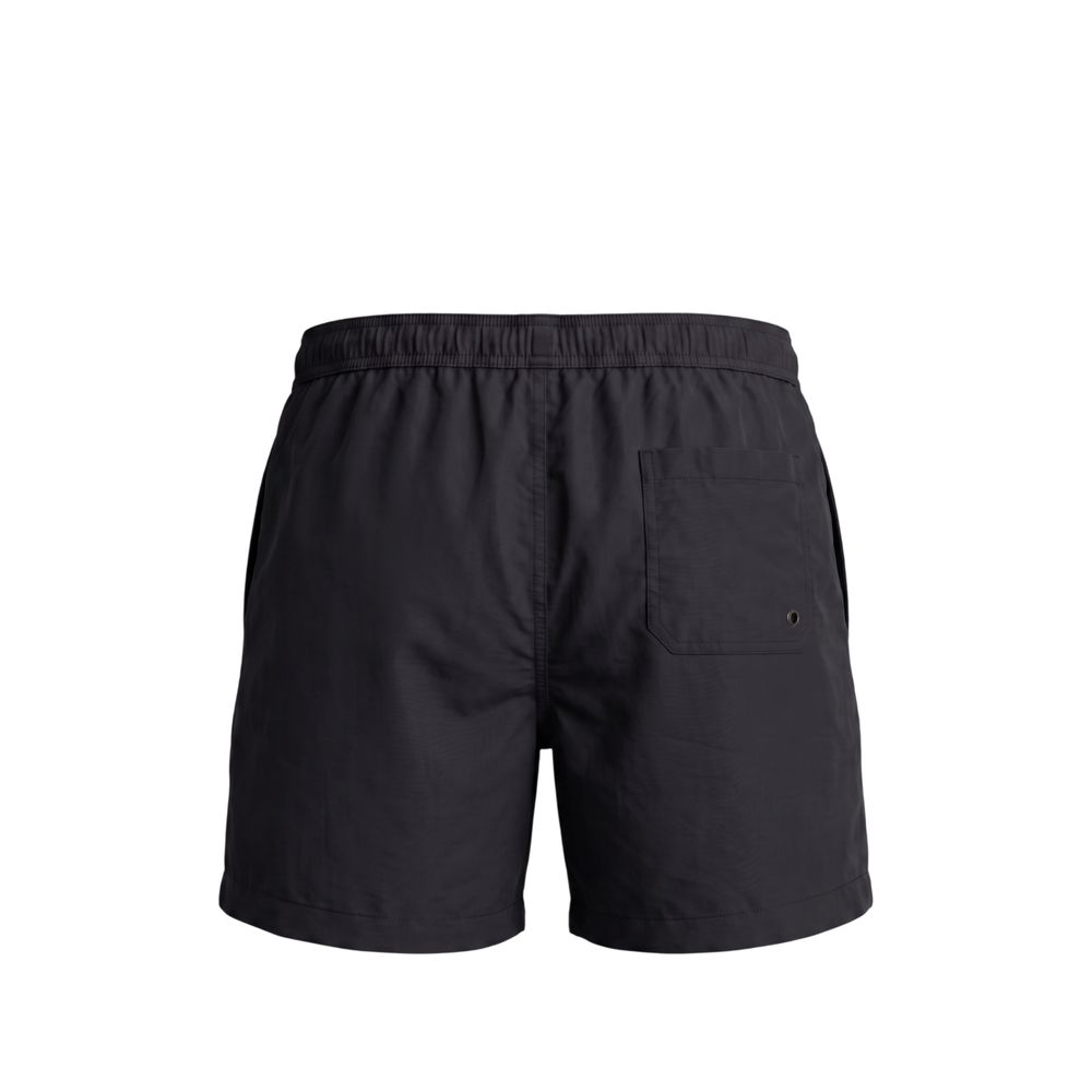 Trussardi Beachwear Schwarze Polyester-Badeshorts für Herren