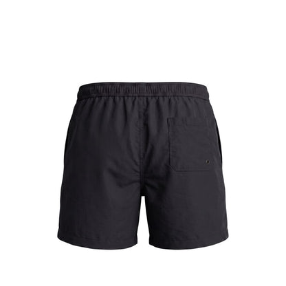 Trussardi Beachwear Schwarze Polyester-Badeshorts für Herren