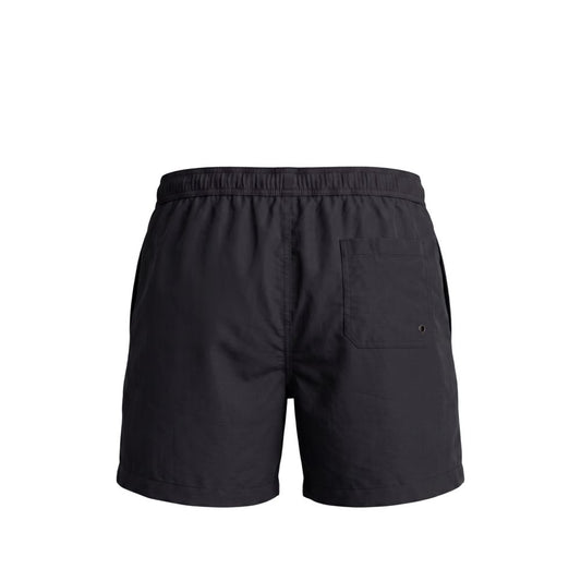 Trussardi Beachwear Schwarze Polyester-Badeshorts für Herren