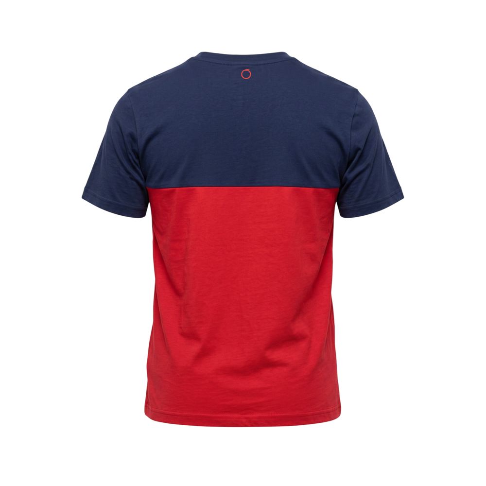 Trussardi Beachwear Rotes Herren-T-Shirt aus Baumwolle