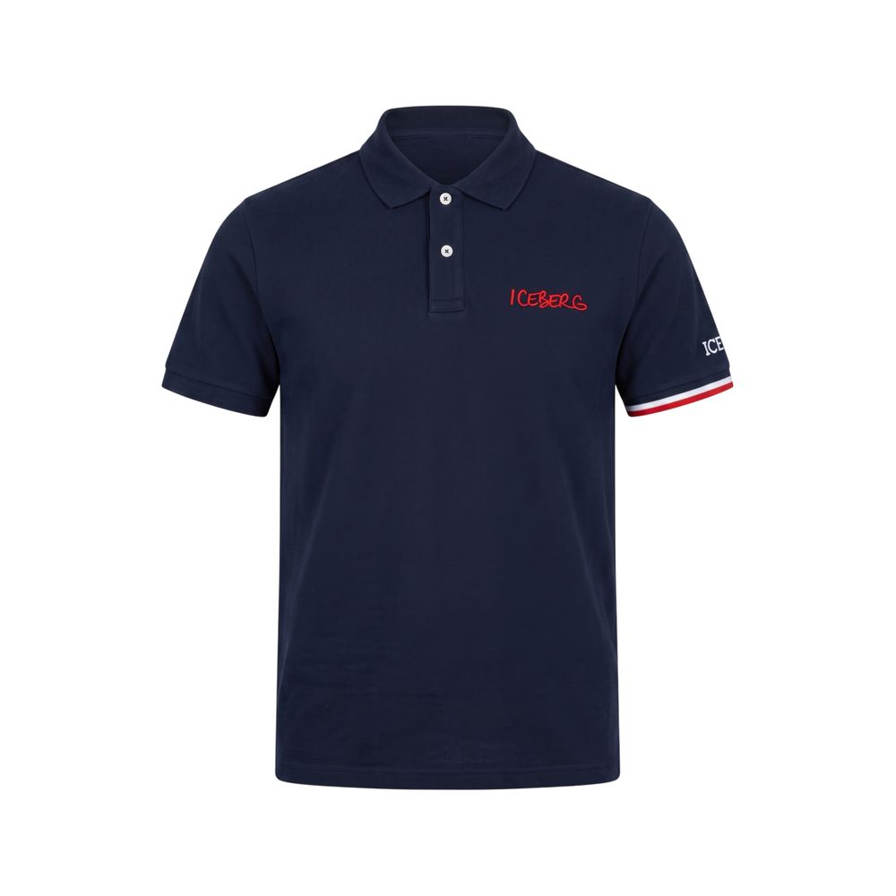 Iceberg Herren-Poloshirt aus Baumwolle in Blau