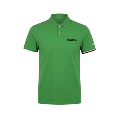 Iceberg Grünes Poloshirt aus Baumwolle für Herren