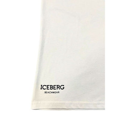 Iceberg Weißes Herren-T-Shirt aus Baumwolle
