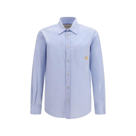 Valentino Garavani Blue Cotton Dress Shirt