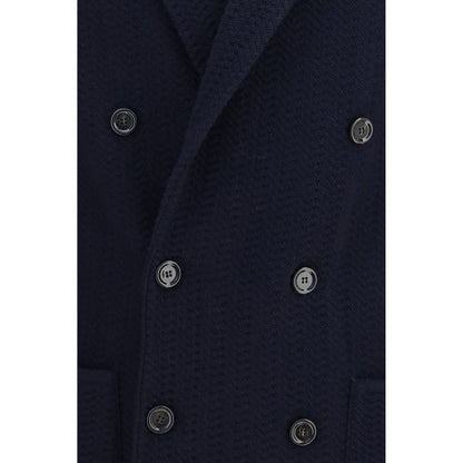 Lardini Blue Wool Oves Aries Blazer