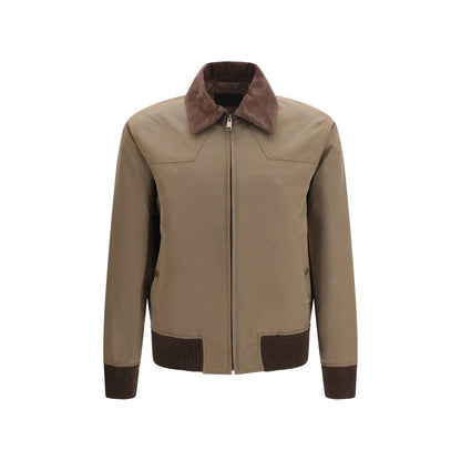Prada Brown Cotton Full-Length Jacket