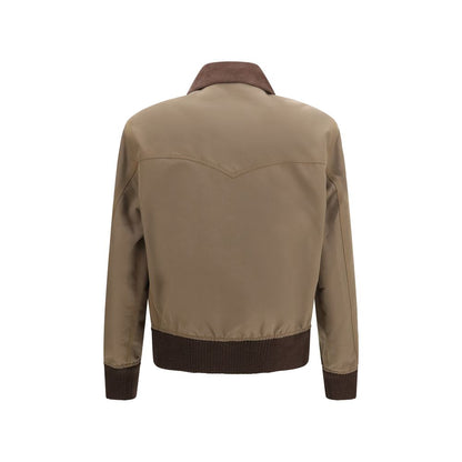 Prada Brown Cotton Full-Length Jacket