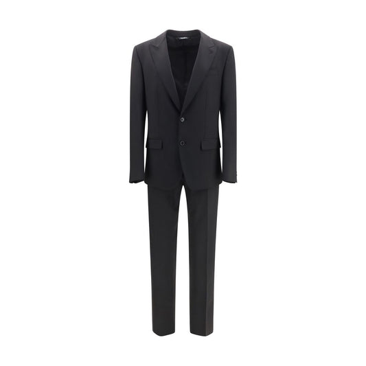 Dolce & Gabbana Black Wool Oves Aries Two-Piece Suit