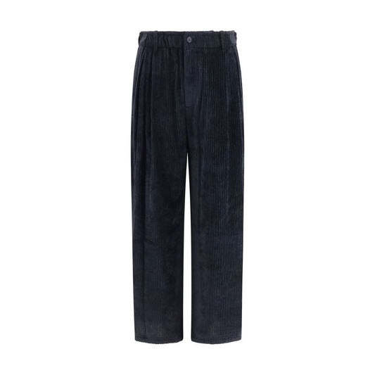 Giorgio Armani Black Viscose Casual Pants